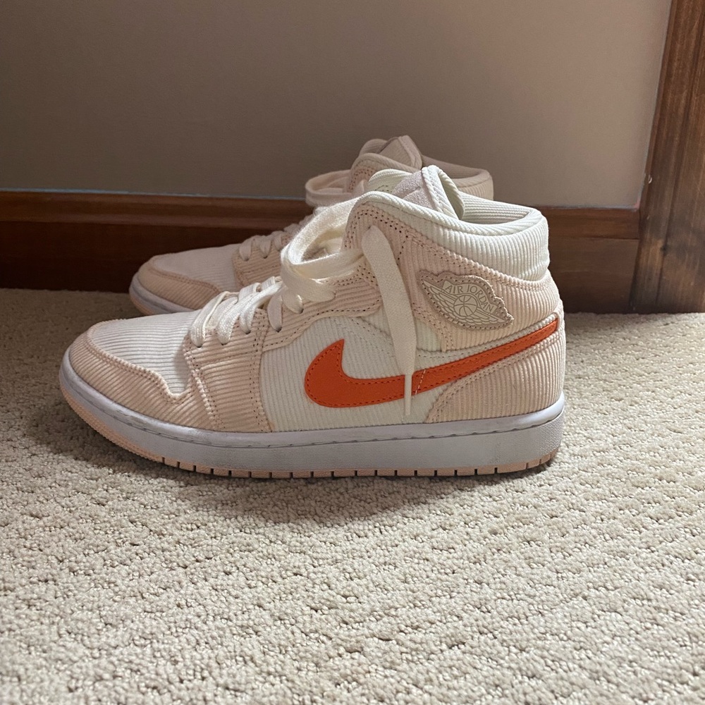 Women’s Orange Corduroy Jordans